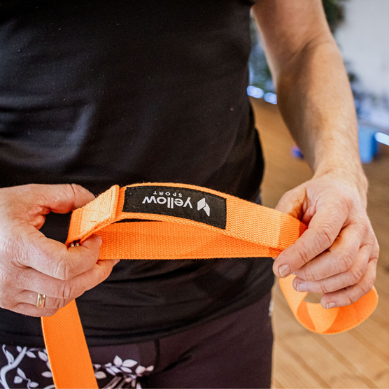 yellowSTRAP Yoga - Pasek do jogi - Pomarańczowy - 183 cm x 3,8 cm