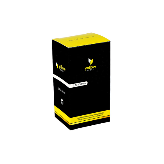 yellowSTING - Igły do suchego igłowania z prowadnicą - 0,25 x 50 mm - 100 szt.