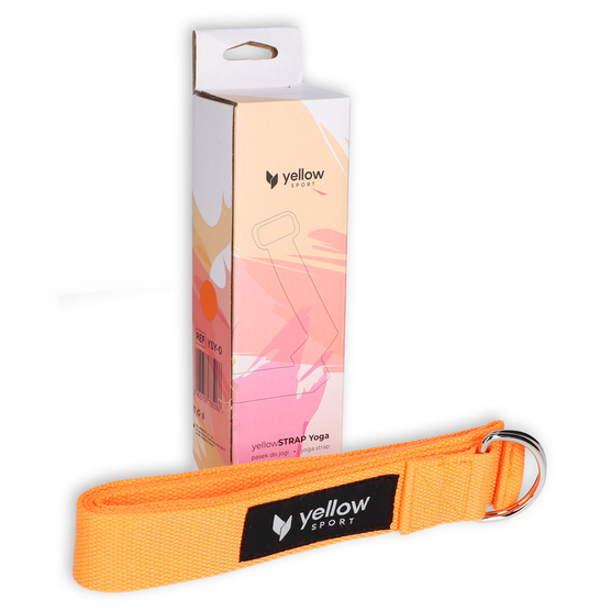 yellowSTRAP Yoga - Pasek do jogi - Pomarańczowy - 183 cm x 3,8 cm