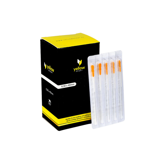 yellowSTING - Igły do suchego igłowania z prowadnicą - 0,30 x 40 mm - 100 szt.
