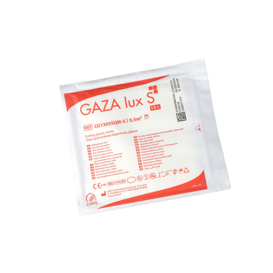 ZARYS GAZA lux S - Gaza opatrunkowa kopertowa, jałowa - 1/2 m² 13N