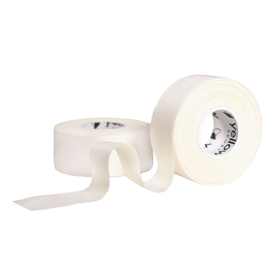 yellowRIGID TAPE ZINK - Taśma sztywna do tapingu - Z tlenkiem cynku i klejem wzdłużnym - 2,5 cm x 9,1 m - Biała