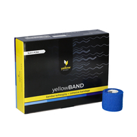 yellowBAND - Bandaż kohezyjny - 5 cm x 4,5 m - Niebieski - Opakowanie 12 szt.