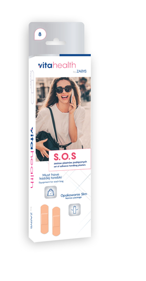 ZARYS VitaHealth S.O.S - Plastry z opatrunkiem, podręczne - Beżowe - 8 szt.