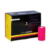 yellowSPORT yellowBAND - Bandaż kohezyjny - 10 cm x 4,5 m - Intensywnie różowy - Opakowanie 12 szt.