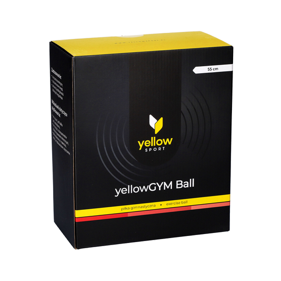 yellowGYM Ball - Piłka gimnastyczna z pompką - Czerwona - 55 cm