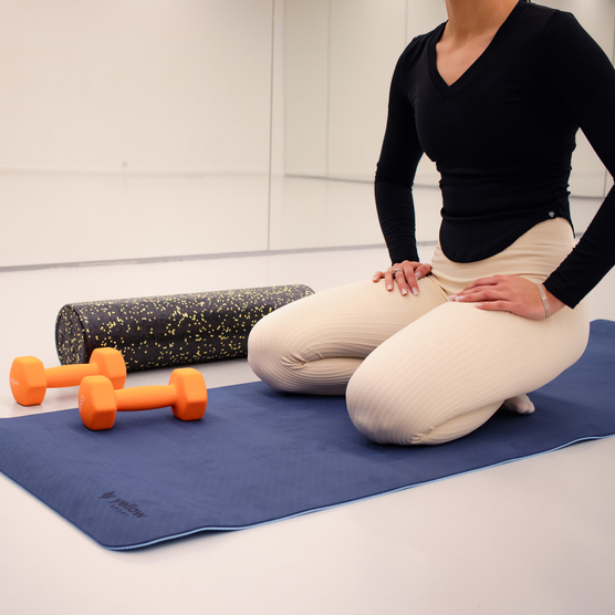 yellowMAT TPE - Mata do ćwiczeń TPE - Niebiesko-granatowa - 183 cm x 61 cm