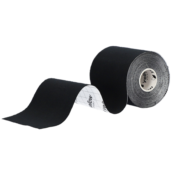 yellowTAPE - Taśma do kinesiotapingu - 7,5 cm x 5 m - Czarna