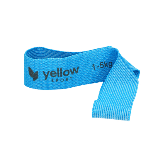 yellowMATERIAL Band - Materiałowa taśma oporowa do ćwiczeń - Niebieska - Opór 1-5 kg