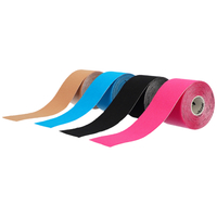yellowTAPE - Taśma do kinesiotapingu - 5 cm x 5 m - Mix kolorów (beżowy, czarny, różowy, niebieski) - 4 szt.