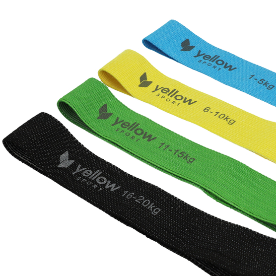 yellowMATERIAL Band - Materiałowa taśma oporowa do ćwiczeń - Zielona - Opór 11-15 kg