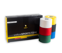 yellowSPORT yellowSPORTS TAPE - Taśma sztywna do tapingu - 3,8 cm x 9,1 m - Mix kolorów (zielony, niebieski, czarny, czerwony, żółty) -  Opakowanie 6 szt.