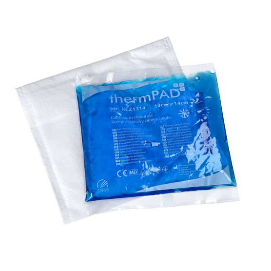 ZARYS thermPAD - Kompres żelowy - Uniwersalny do terapii zimnem i ciepłem - 13 cm x 14 cm