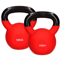 Kettlebell zestaw 2x18 kg - czerwone, yellowKETTLEBELL