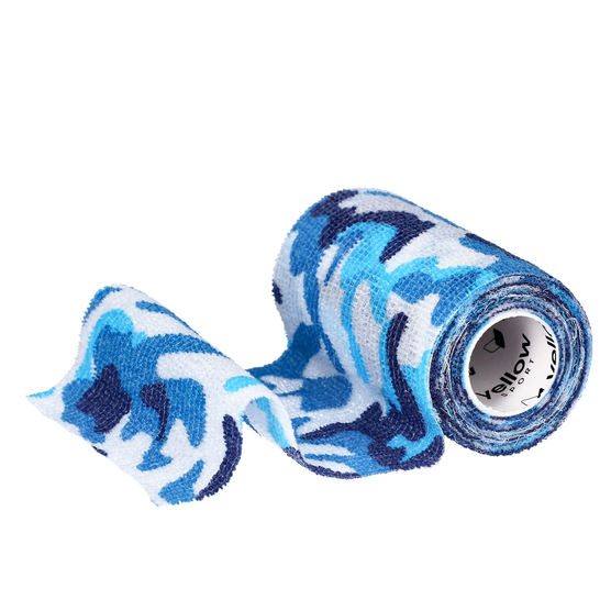 Bandaż kohezyjny yellowBAND - 10cm x 4,5m, niebieski moro, 144 szt.