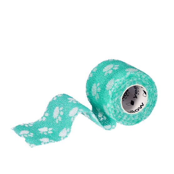 yellowBAND - Bandaż kohezyjny - 5 cm x 4,5 m - Zielony w łapki