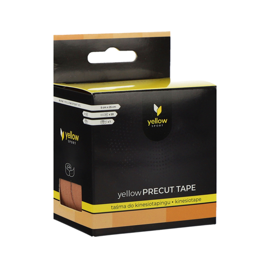 yellowSPORT yellowPRECUT TAPE - Taśma do kinesiotapingu - Gotowe plastry w kształcie Y - Beżowe - 20 aplikacji x 25 cm