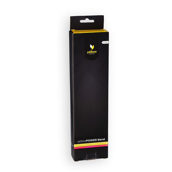 yellowPOWER Band - Guma do ćwiczeń - Różowa - 208 cm x 2,2 cm - Opór 11-23 kg