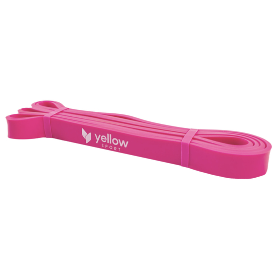 yellowPOWER Band - Guma do ćwiczeń - Różowa - 208 cm x 2,2 cm - Opór 11-23 kg