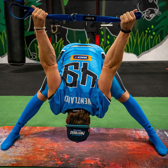 yellowSTRAP Yoga - Pasek do jogi - Niebieski - 183 cm x 3,8 cm