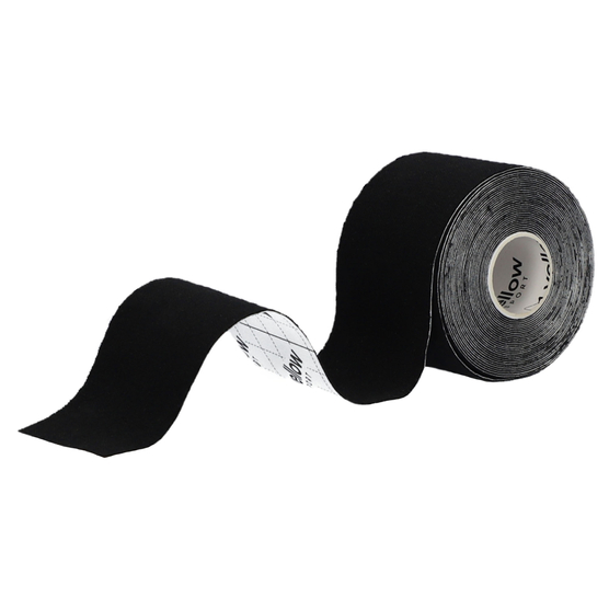 yellowTAPE - Taśma do kinesiotapingu - 5 cm x 5 m - Czarna