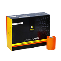 yellowSPORT yellowBAND - Bandaż kohezyjny - 7,5 cm x 4,5 m - Intensywnie pomarańczowy - Opakowanie 12 szt.
