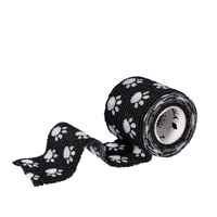 yellowBAND - Bandaż kohezyjny - 5 cm x 4,5 m - Czarny w łapki