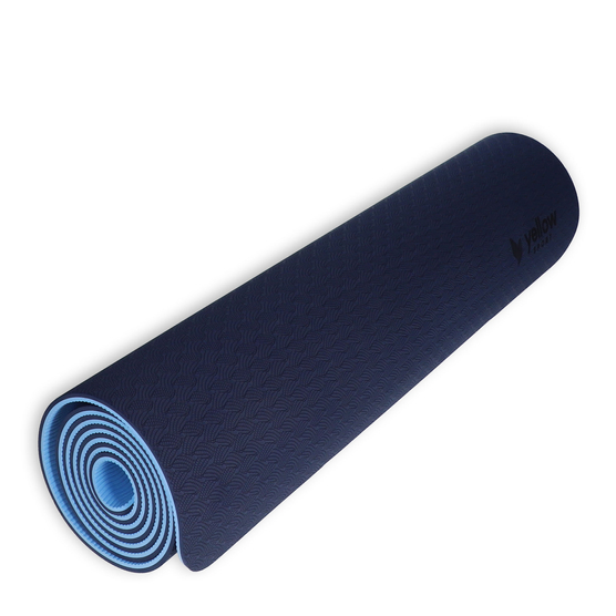 yellowMAT TPE - Mata do ćwiczeń TPE - Niebiesko-granatowa - 183 cm x 61 cm
