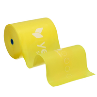 yellowFLAT Band - Taśma TPE do ćwiczeń i fizjoterapii - W rolce, do cięcia - Żółta - 15 cm x 30 m - Opór 1-2 kg