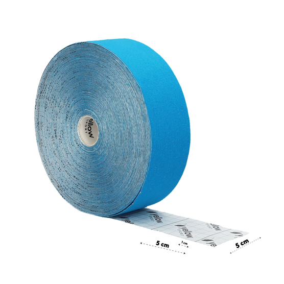 yellowTAPE - Taśma do kinesiotapingu - 5 cm x 32 m - Niebieska
