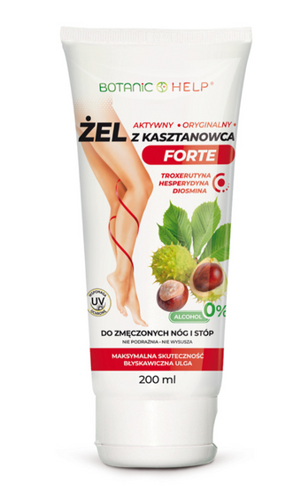 Botanic Help Żel z Kasztanowca Forte - Wzmacniający żel do nóg - Naturalne składniki - 200 ml