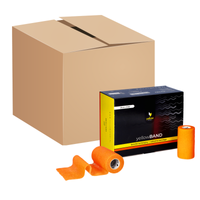 yellowSPORT yellowBAND - Bandaż kohezyjny - 10 cm x 4,5 m - Intensywnie pomarańczowy - Opakowanie zbiorcze (Zestaw 144 szt.)