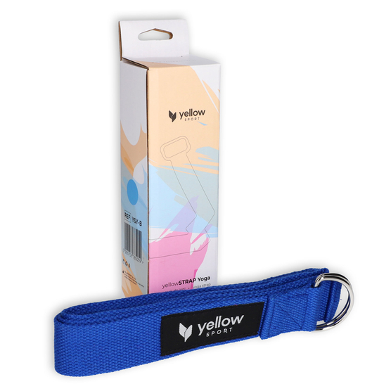 yellowSTRAP Yoga - Pasek do jogi - Niebieski - 183 cm x 3,8 cm