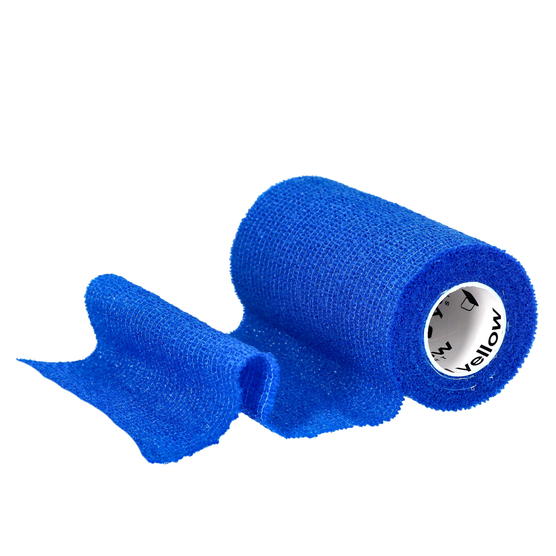 Bandaż kohezyjny yellowBAND - 10cm x 4,5m, niebieski zestaw 12 szt. 