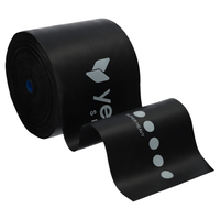 yellowFLAT Band - Taśma TPE do ćwiczeń i fizjoterapii - W rolce, do cięcia - Czarna - 15 cm x 30 m - Opór 12-15 kg