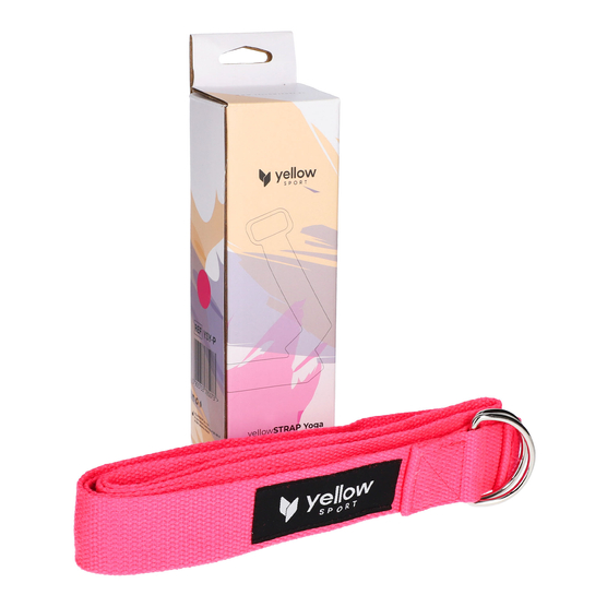 yellowSTRAP Yoga - Pasek do jogi - Różowy - 183 cm x 3,8 cm