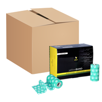 yellowSPORT yellowBAND - Bandaż kohezyjny - 10 cm x 4,5 m - Zielony w łapki - Opakowanie zbiorcze (Zestaw 144 szt.)