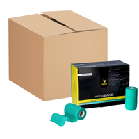 Bandaż kohezyjny yellowBAND - 10cm x 4,5m, soczyście zielony, zestaw 144 szt.