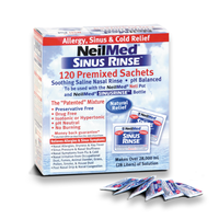 NEIL MED Sinus Rinse - Saszetki uzupełniające do przygotowania roztworu do płukania zatok - 120 szt.