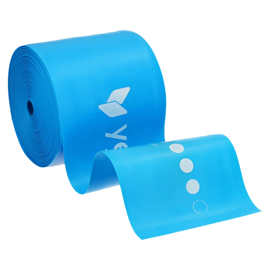 Taśma do ćwiczeń yellowFLAT Band TPE, niebieska, opór 9-11 kg