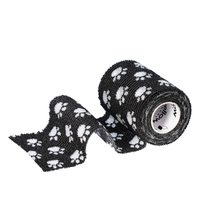 yellowBAND - Bandaż kohezyjny - 7,5 cm x 4,5 m - Czarny w łapki