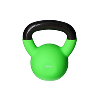 yellowSPORT yellowKETTLEBELL - Zestaw kettlebelli żeliwnych 2 x 8 kg - Zielone - 1 para