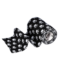 yellowSPORT yellowBAND - Bandaż kohezyjny - 10 cm x 4,5 m - Czarny w łapki