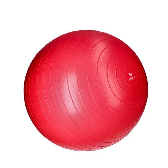 yellowGYM Ball - Piłka gimnastyczna z pompką - Czerwona - 55 cm