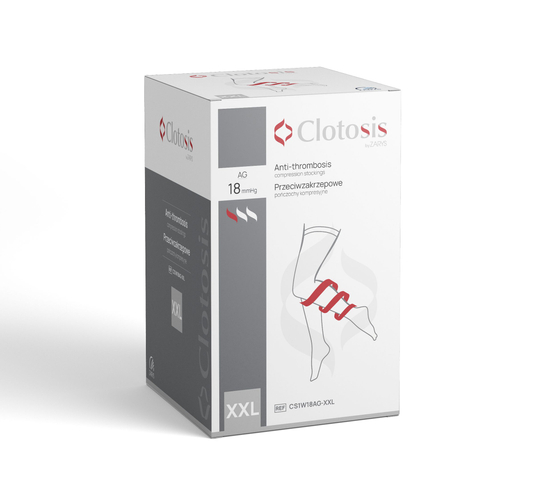 Clotosis 18 AG przeciwzakrzepowe pończochy kompresyjne -XXL