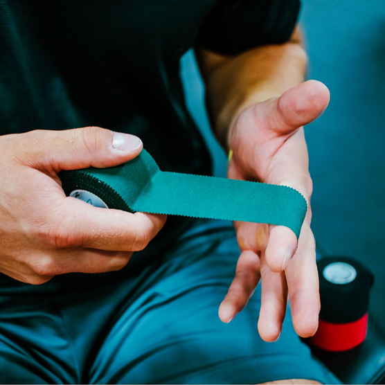 yellowSPORTS TAPE ZINK - Taśma sztywna do tapingu - Z tlenkiem cynku - 3,8 cm x 9,1 m - Mix kolorów (zielony, niebieski, czarny, czerwony, żółty) -  Opakowanie 36 szt.