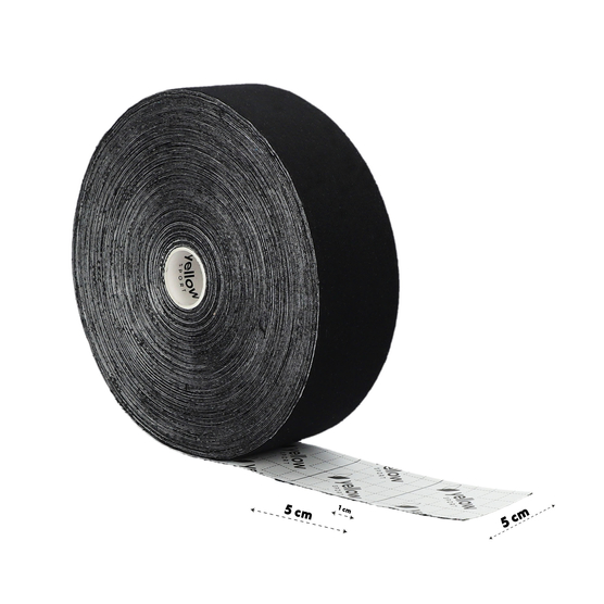 yellowTAPE - Taśma do kinesiotapingu - 5 cm x 32 m - Czarna