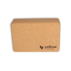 yellowBLOCK Yoga Cork - Kostka do jogi z naturalnego korka - Brązowa