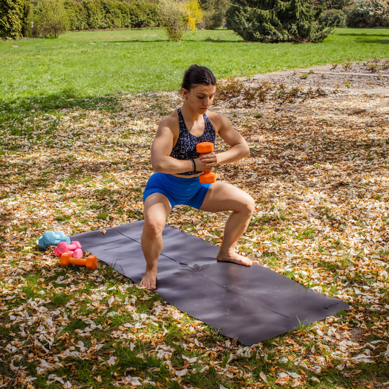 yellowDUMBBELL - Zestaw hantli 2 x 4 kg - Pomarańczowe - 1 para