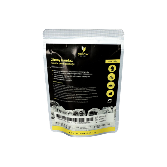 - Elastyczny bandaż chłodzący na stłuczenia i obrzęki - 7,5 cm x 3,2 m - Beżowy